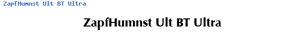 Fuente ZapfHumnst Ult BT Ultra.ttf