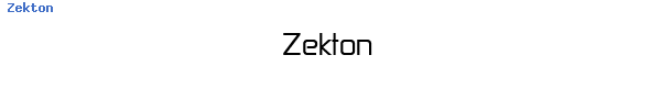Fuente Zekton.ttf
