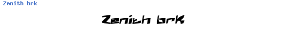 Fuente Zenith brk.ttf