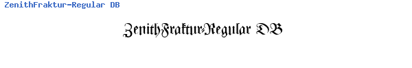 Fuente ZenithFraktur-Regular DB.ttf