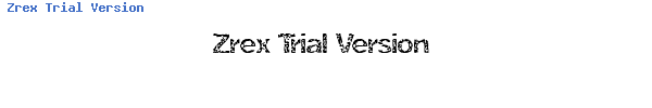 Fuente Zrex Trial Version.ttf