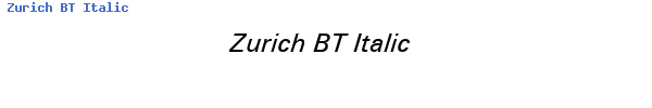Fuente Zurich BT Italic.ttf
