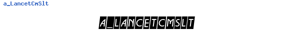 Fuente a_LancetCmSlt.ttf