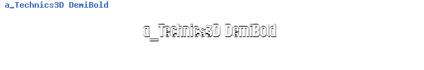 Fuente a_Technics3D DemiBold.ttf