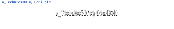 Fuente a_Technics3DFsy DemiBold.ttf
