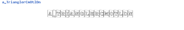 Fuente a_TrianglerCmOtlDn.ttf