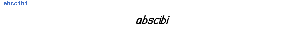 Fuente abscibi.ttf