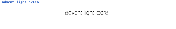 Fuente advent light extra.ttf
