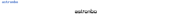 Fuente astronbo.ttf