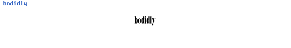 Fuente bodidly.ttf