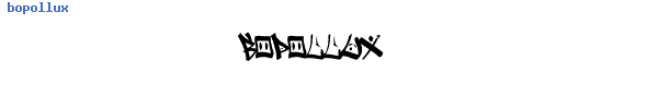 Fuente bopollux.ttf