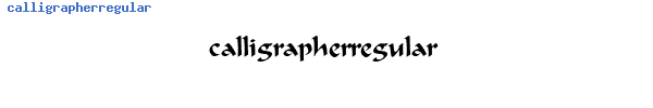 Fuente calligrapherregular.ttf