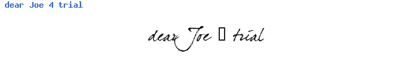 Fuente dear Joe 4 trial.ttf