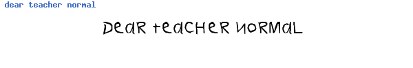 Fuente dear teacher normal.ttf