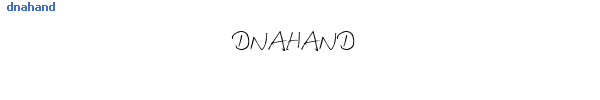 Fuente dnahand.ttf