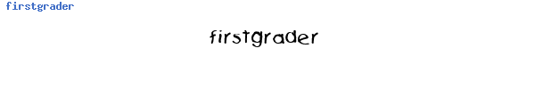 Fuente firstgrader.ttf