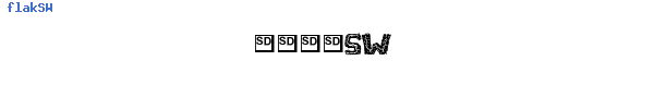 Fuente flakSW.ttf