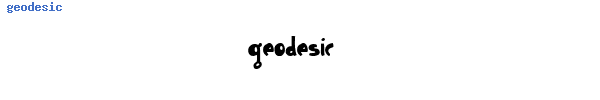 Fuente geodesic.ttf