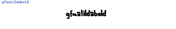 Fuente gfmatildabold.ttf