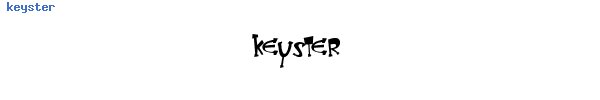 Fuente keyster.ttf
