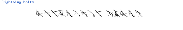 Fuente lightning bolts.ttf
