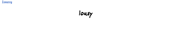 Fuente lousy.ttf