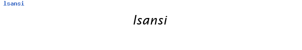 Fuente lsansi.ttf
