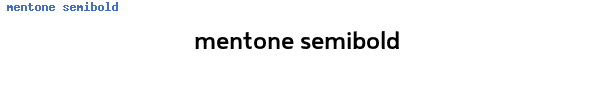 Fuente mentone semibold.ttf