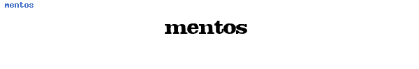 Fuente mentos.TTF