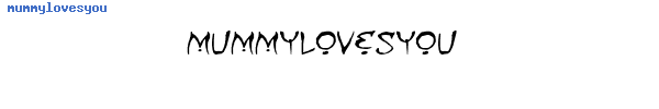 Fuente mummylovesyou.ttf