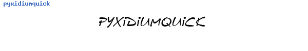 Fuente pyxidiumquick.ttf