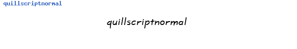 Fuente quillscriptnormal.ttf