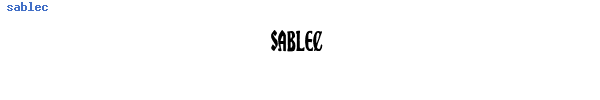 Fuente sablec.ttf
