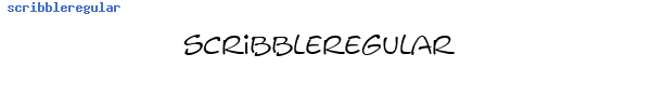 Fuente scribbleregular.ttf