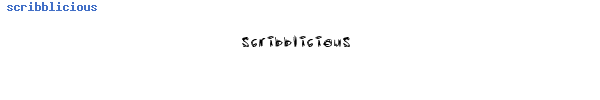 Fuente scribblicious.ttf