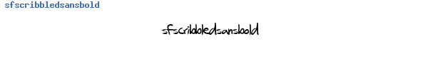 Fuente sfscribbledsansbold.ttf