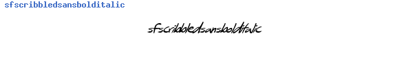 Fuente sfscribbledsansbolditalic.ttf
