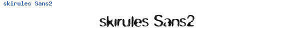 Fuente skirules Sans2.ttf
