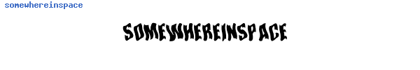 Fuente somewhereinspace.TTF