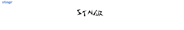 Fuente stngr.ttf