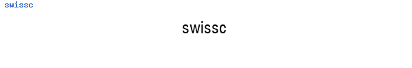 Fuente swissc.ttf