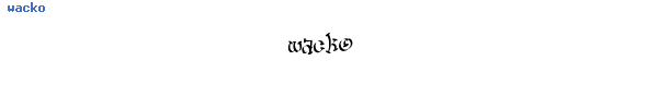 Fuente wacko.ttf