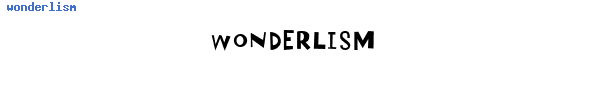 Fuente wonderlism.ttf