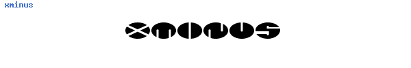 Fuente xminus.ttf
