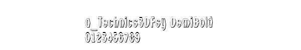 Fuente a_Technics3DFsy DemiBold.ttf